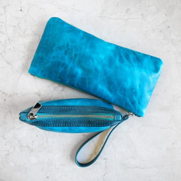 zip pouch with top stripe | lined | small - Image 25