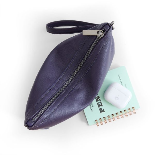 zip pouch with top stripe | lined | large - Image 36