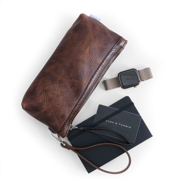 zip pouch with top stripe | lined | medium - Image 16