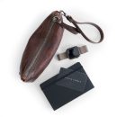zip pouch with top stripe | lined | medium
