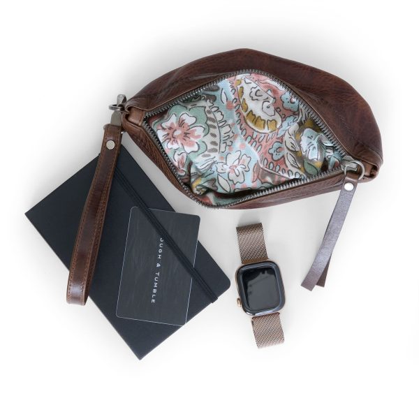 zip pouch with top stripe | lined | medium - Image 17