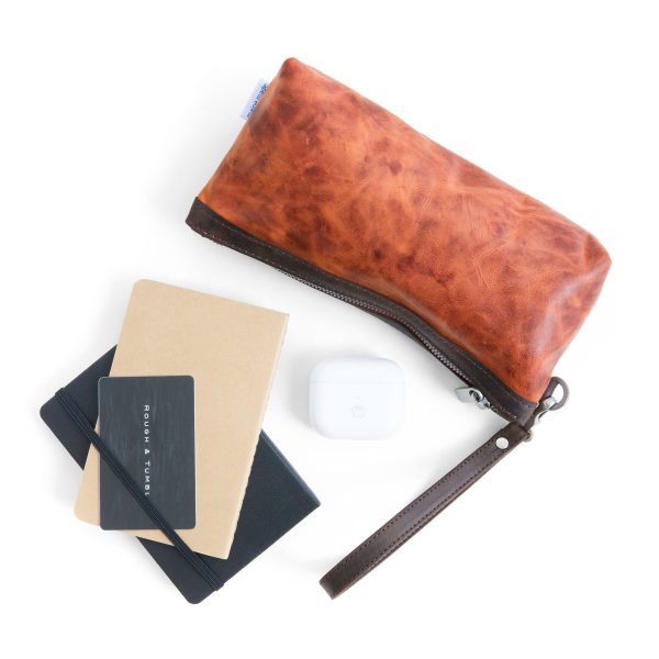 zip pouch with top stripe | lined | medium - Image 38