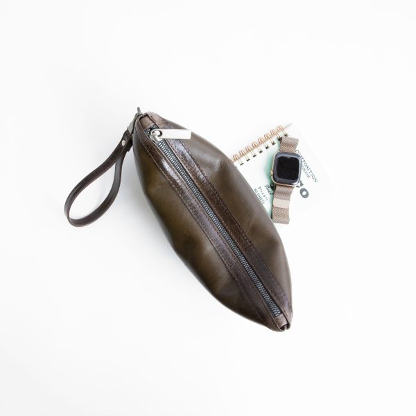 zip pouch with top stripe | lined | large - Image 33