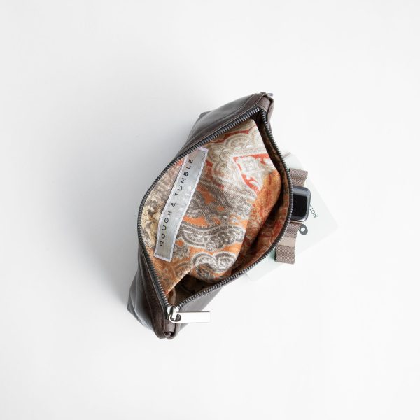 zip pouch with top stripe | lined | large - Image 34