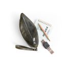 zip pouch with top stripe | lined | medium