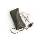 zip pouch with top stripe | lined | medium