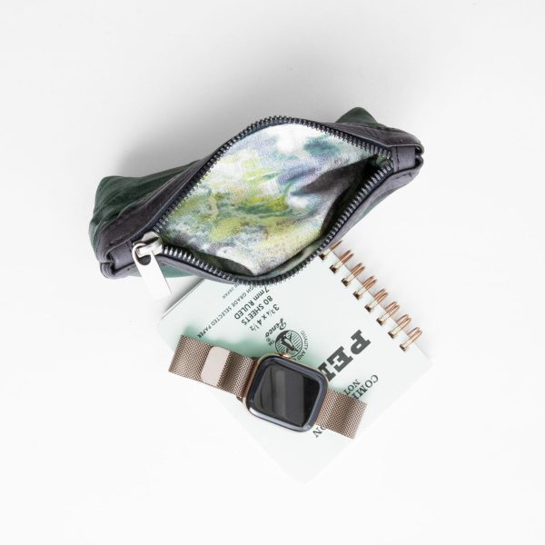 zip pouch with top stripe | lined | small - Image 2