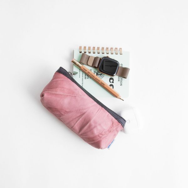 zip pouch with top stripe | lined | small - Image 3