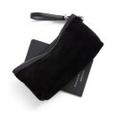 zip pouch with top stripe | lined | large
