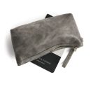 zip pouch with top stripe | lined | large