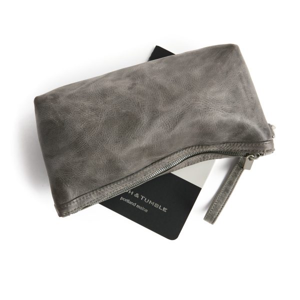 zip pouch with top stripe | lined | large - Image 23