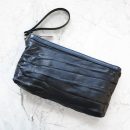 zip pouch with top stripe | lined | large