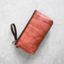 zip pouch with top stripe | lined | large