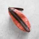 zip pouch with top stripe | lined | large