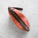 zip pouch with top stripe | lined | medium