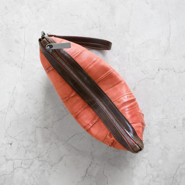 zip pouch with top stripe | lined | medium - Image 30
