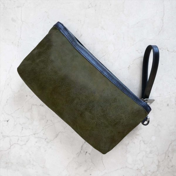zip pouch with top stripe | lined | large - Image 5