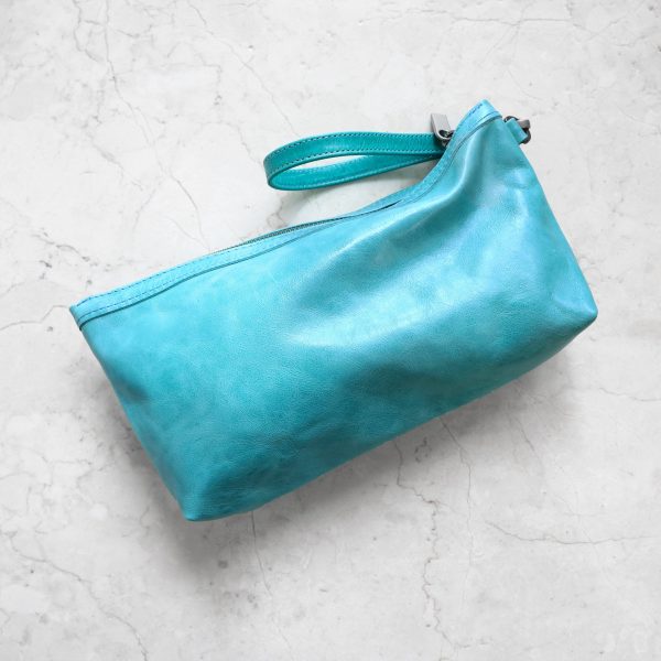 zip pouch with top stripe | lined | large - Image 7