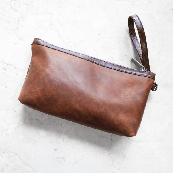 zip pouch with top stripe | lined | large - Image 17