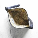 zip pouch with top stripe | lined | medium