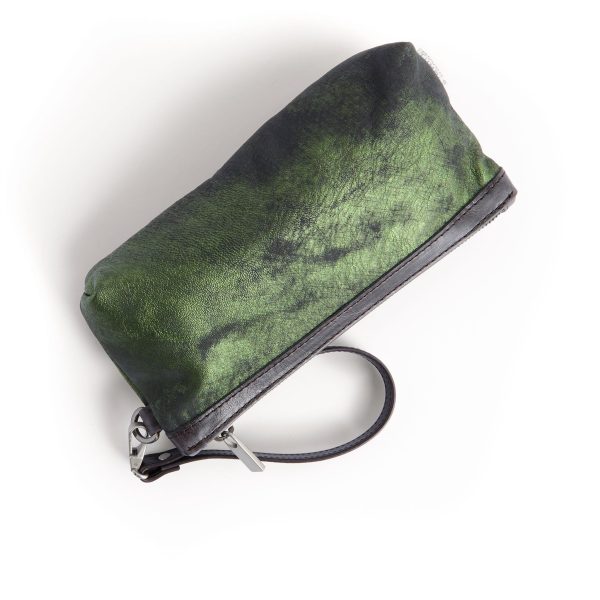 zip pouch with top stripe | lined | medium - Image 32