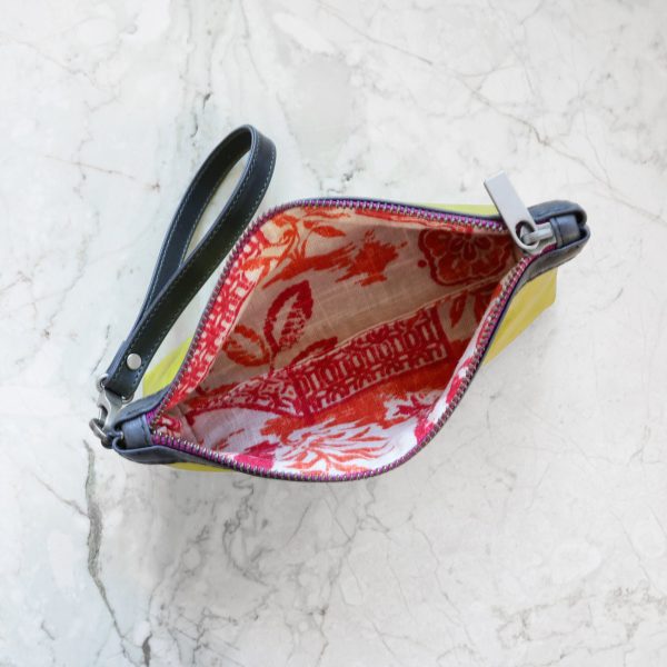zip pouch with top stripe | lined | medium - Image 27