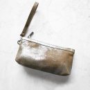 zip pouch with top stripe | lined | medium