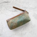 zip pouch with top stripe | lined | medium