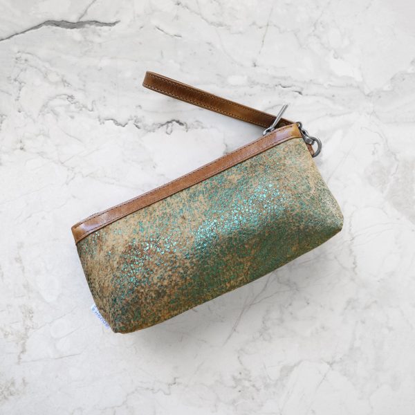 zip pouch with top stripe | lined | medium - Image 8