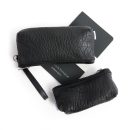 zip pouch with top stripe | lined | medium