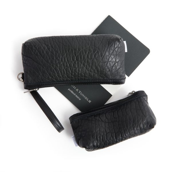 zip pouch with top stripe | lined | medium - Image 34