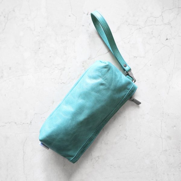 zip pouch with top stripe | lined | medium - Image 15