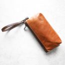 zip pouch with top stripe | lined | medium