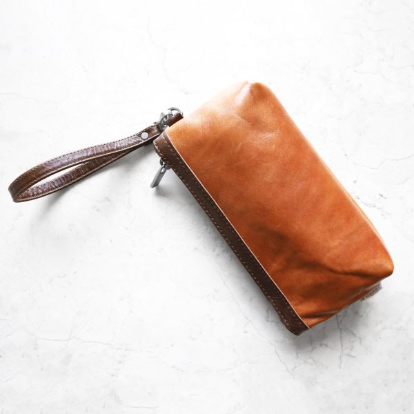 zip pouch with top stripe | lined | medium - Image 20