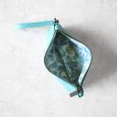 zip pouch with top stripe | lined | medium