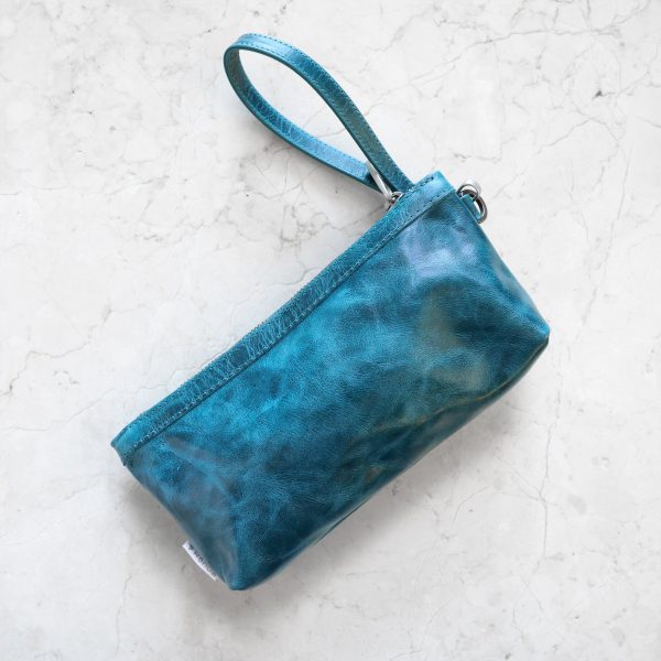 zip pouch with top stripe | lined | medium - Image 29