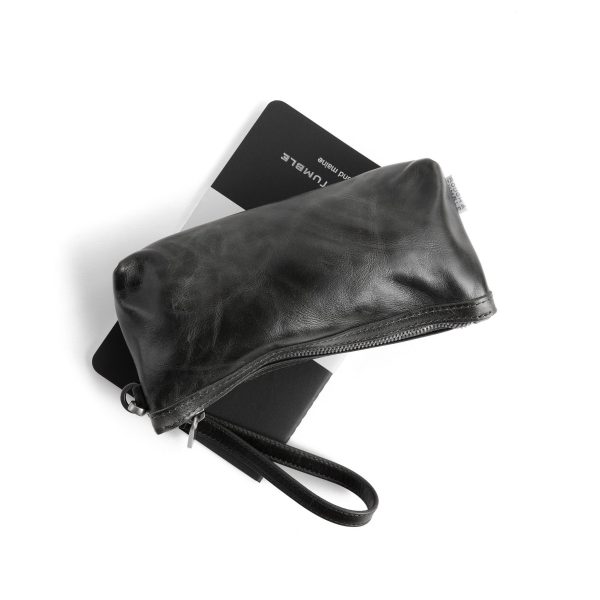 zip pouch with top stripe | lined | medium - Image 37