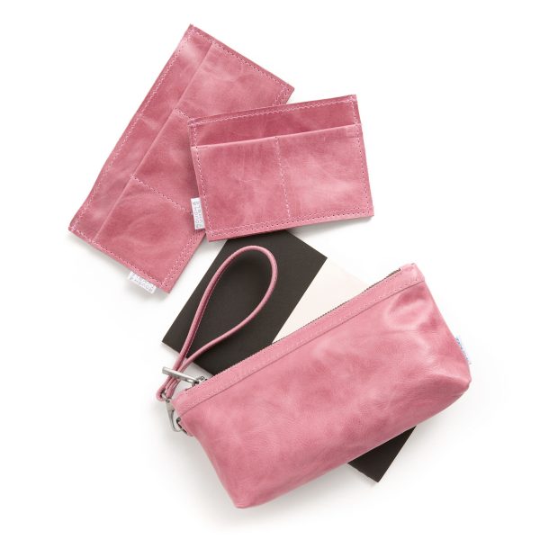 zip pouch with top stripe | lined | medium - Image 5