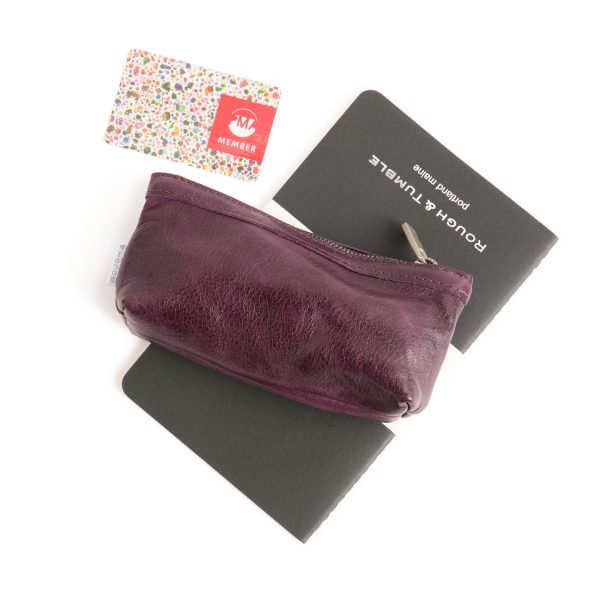 zip pouch with top stripe | lined | small - Image 35