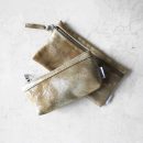 zip pouch with top stripe | lined | small
