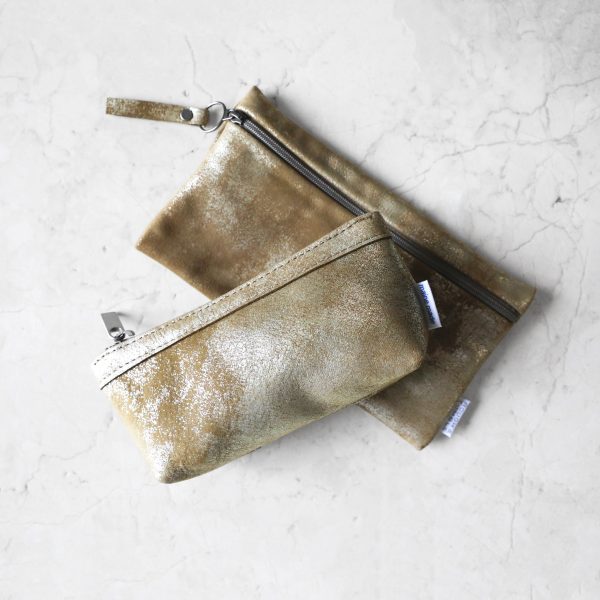 zip pouch with top stripe | lined | small - Image 21
