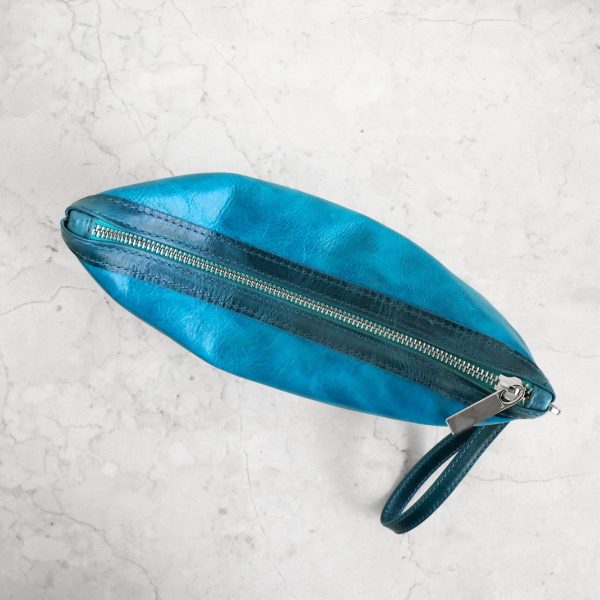 zip pouch with top stripe | lined | medium - Image 23