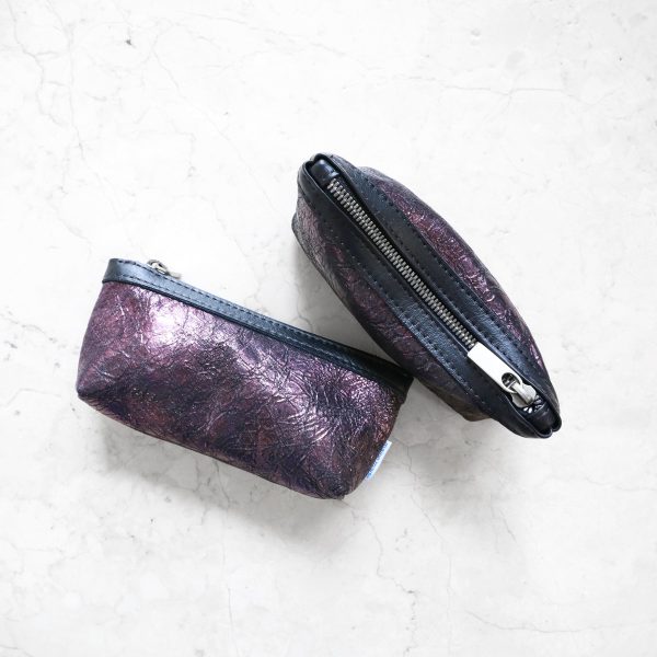 zip pouch with top stripe | lined | small - Image 28