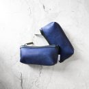 zip pouch with top stripe | lined | small