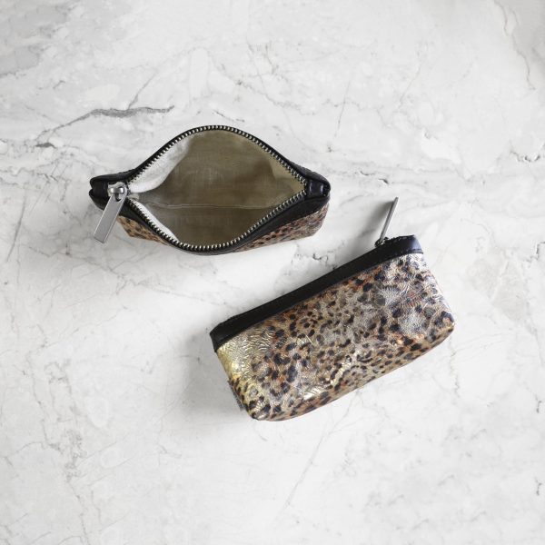 zip pouch with top stripe | lined | small - Image 16