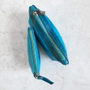 zip pouch with top stripe | lined | small