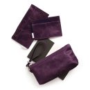 zip pouch with top stripe | lined | medium