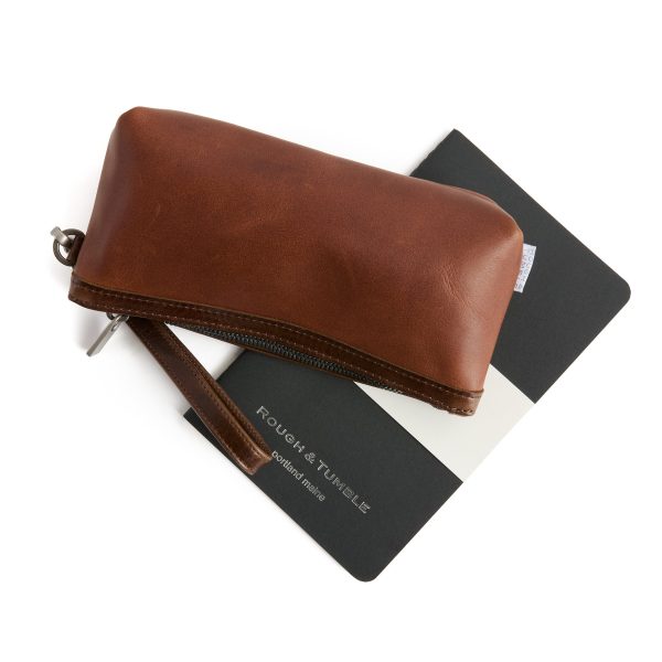 zip pouch with top stripe | lined | medium - Image 35
