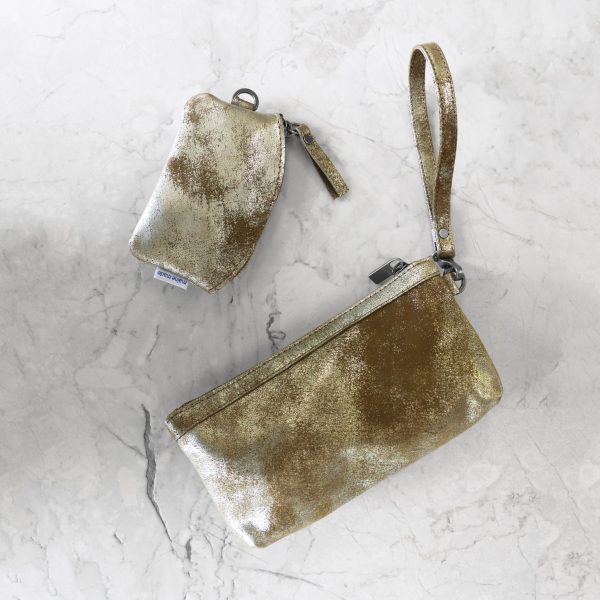 zip pouch with top stripe | lined | medium - Image 12