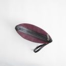 zip pouch with top stripe | lined | large
